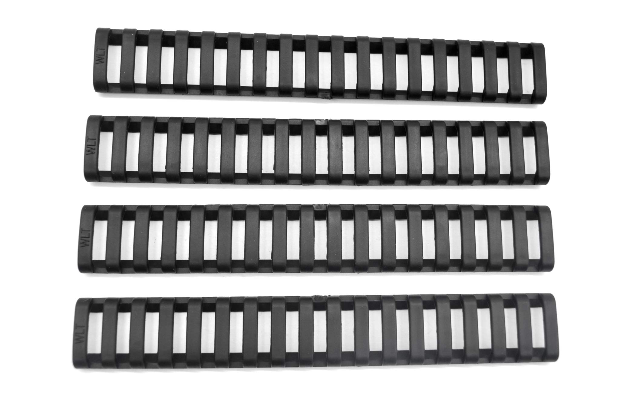 Trirock 4-pack Black Heat Resistant Rifle Handguard Protector Rubber Ladder Rail Cover Fits Weaver Picatinny rail