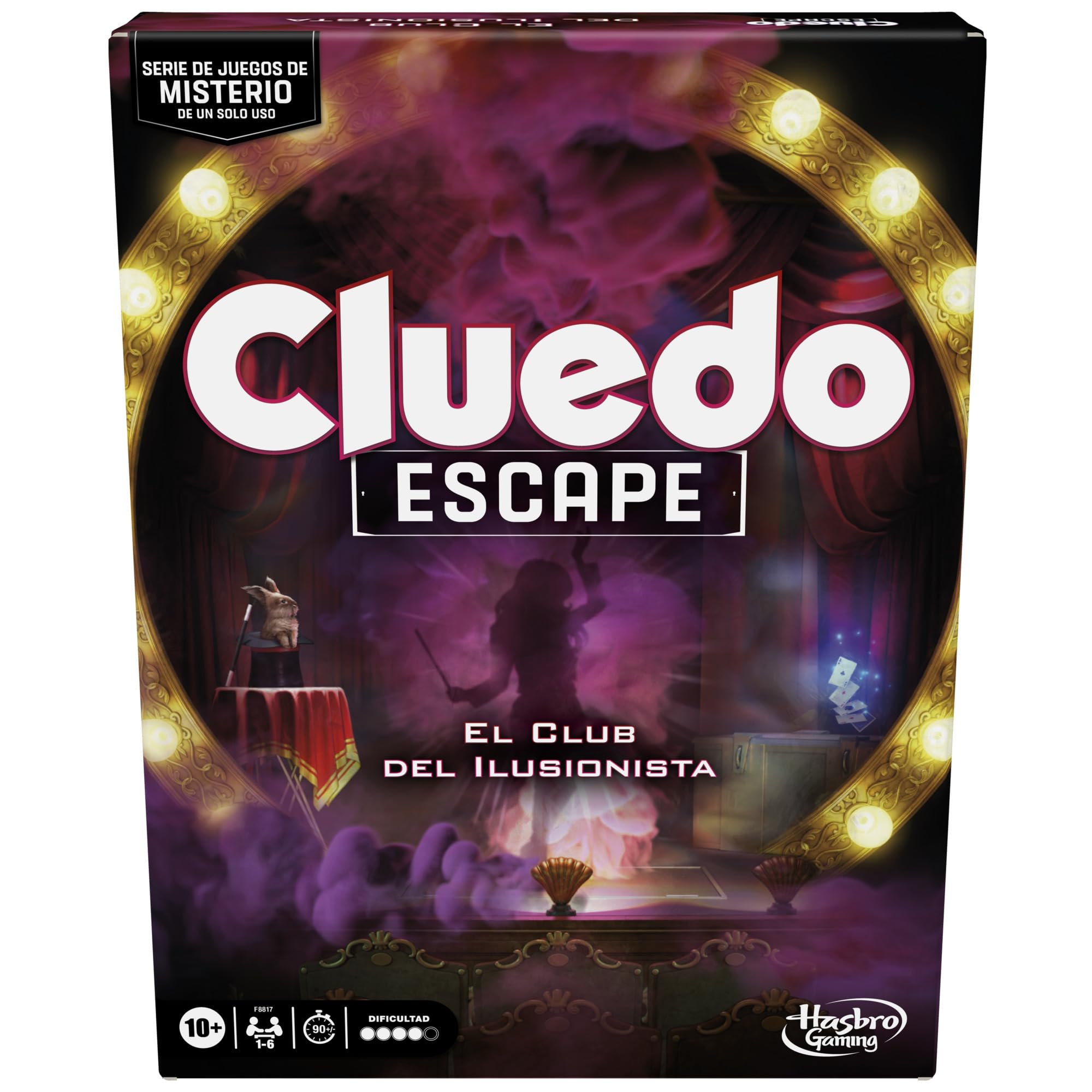 Hasbro Gaming Cluedo Escape: The Illusionist's Club Mystery Board Game Escape Room for Halloween, Logic Cooperative Games for Boys and Girls Ages 10 and Up, 1-6 Players