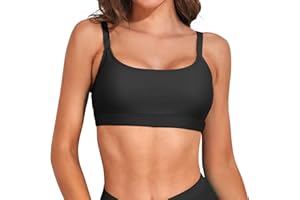 American Trends Womens Sports Bikini Top - Swim Bra with Padded Crop, Classic Bathing Suits Tops for Women