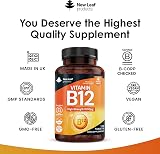 New Leaf Vitamin B12 Tablets 1000mcg Vegan Methylcobalamin 4 Month Supply view 4