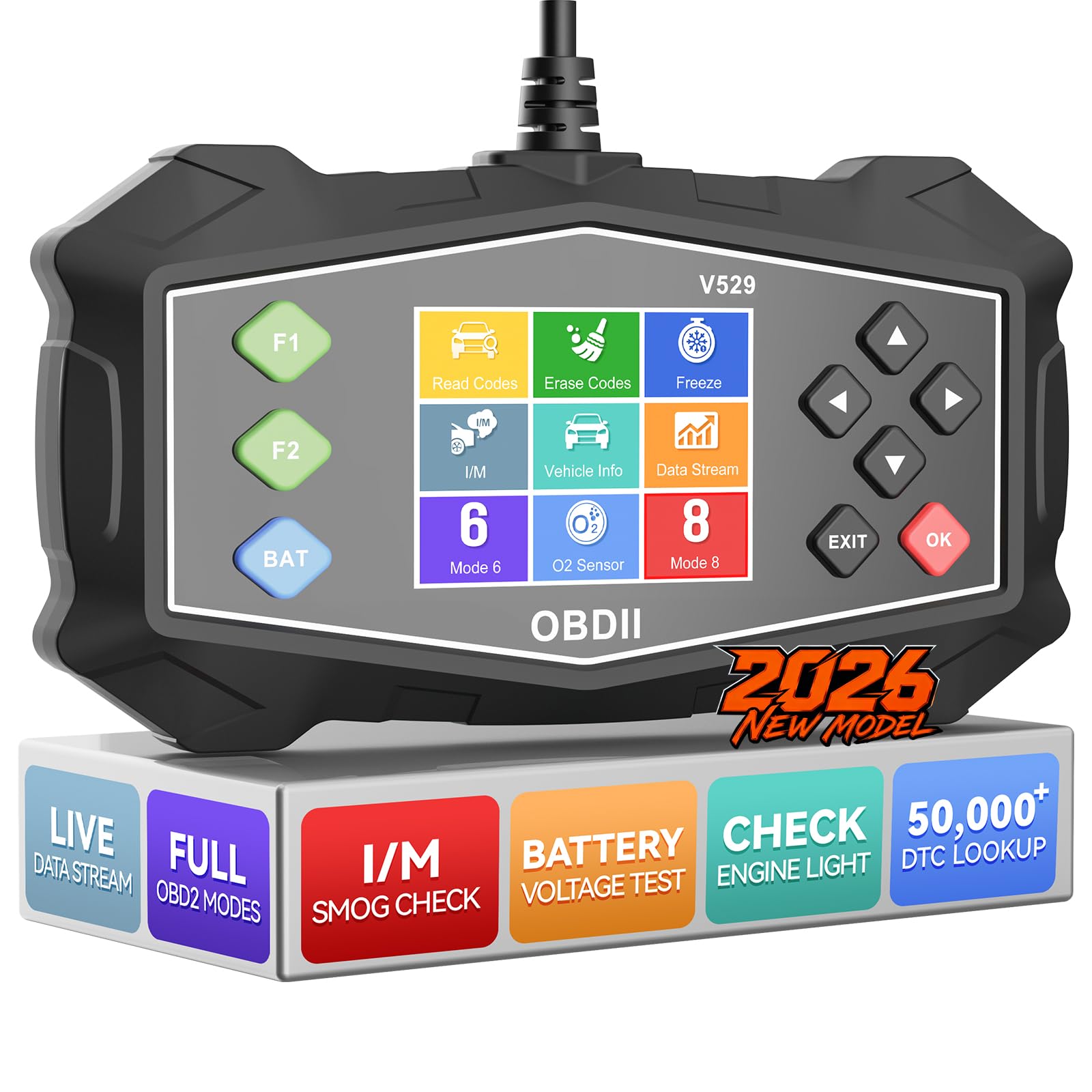 Enhanced OBD2 Scanner Diagnostic Tool - Check Engine Code Reader with ...