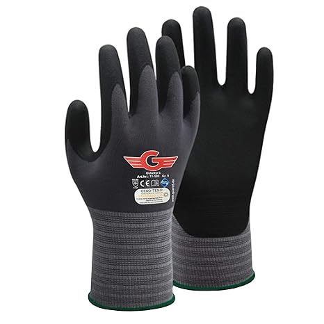 GUARD 5 - Arbeitshandschuhe griffsichere Montagehandschuhe alle Größen - (3, 7 / S)
