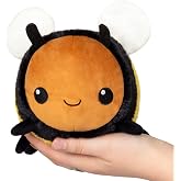 Squishable - Snugglemi Snackers Fuzzy Bumblebee - Garden Collection - 6 in - Soft Toy Collectible Stuffed Animal - Beans