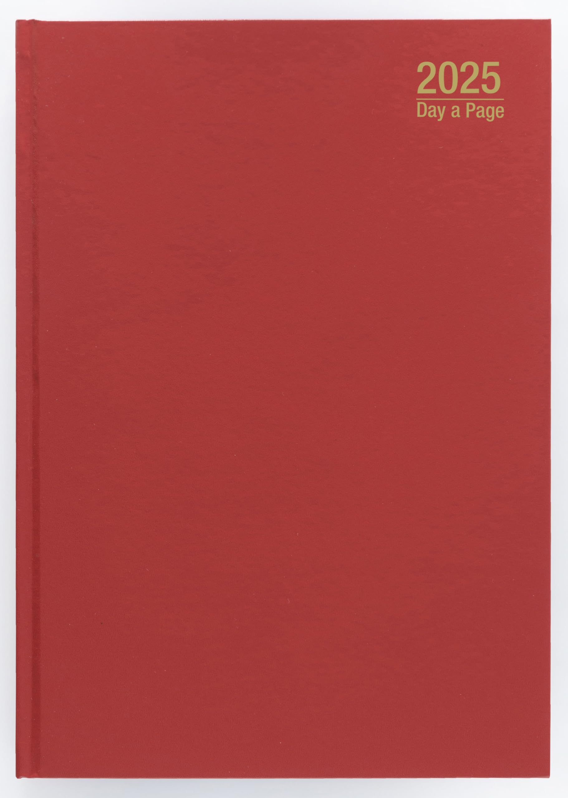 Imprint 2026 A5 Day-to-Page Diary – Premium Hardback Daily Planner with Full-Page Saturday & Sunday, Ribbon Bookmark, Organiser Layout – Large Desk Journal for Home, Office, or School (Red)