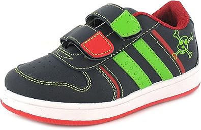 green and red trainers