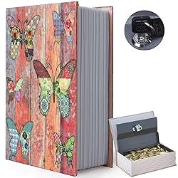 Butterfly Book Safe Box with Combination