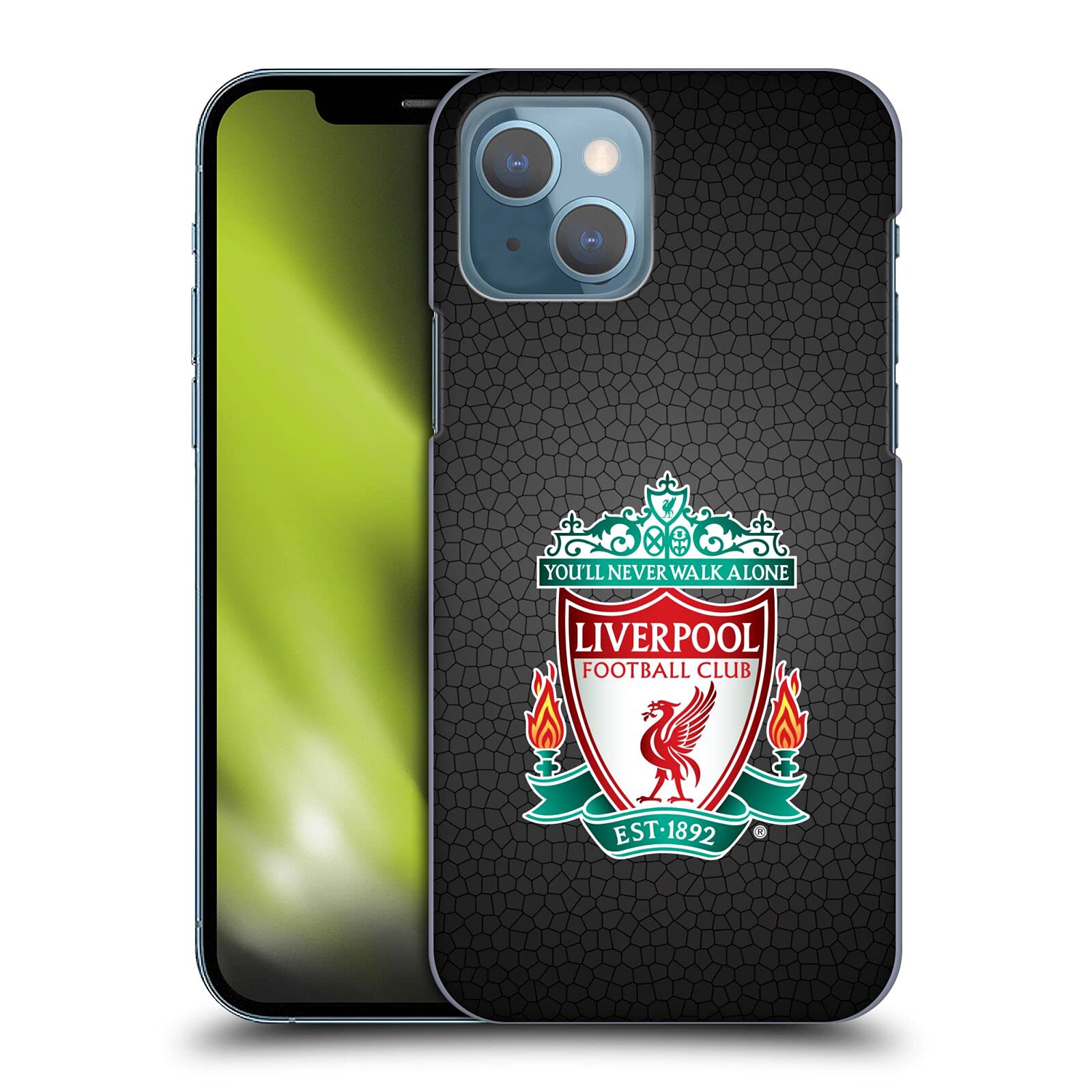 Head Case Designs Officially Licensed Liverpool Football Club Black Pixel 1 Crest 2 Hard Back Case Compatible With Apple iPhone 13 — image 1