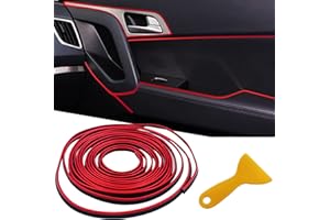 OSIFIT Car Interior Trim Strips,33ft Car Electroplating Decoration Styling Door Dashboard, Flexible Interior Trim Accessories with Installing Tool