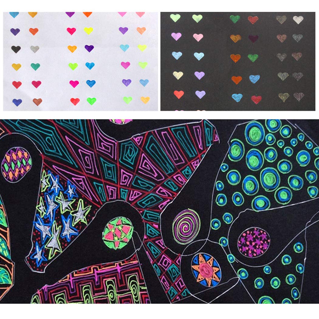 Pastel Glitter Colored Gel Pen Drawing Writing Marker Pen School Office