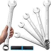 DURATECH Long Pattern Combination Wrench Set, Metric, 5-Piece, 23-30mm | 12 Point, CR-V Steel, With Pouch