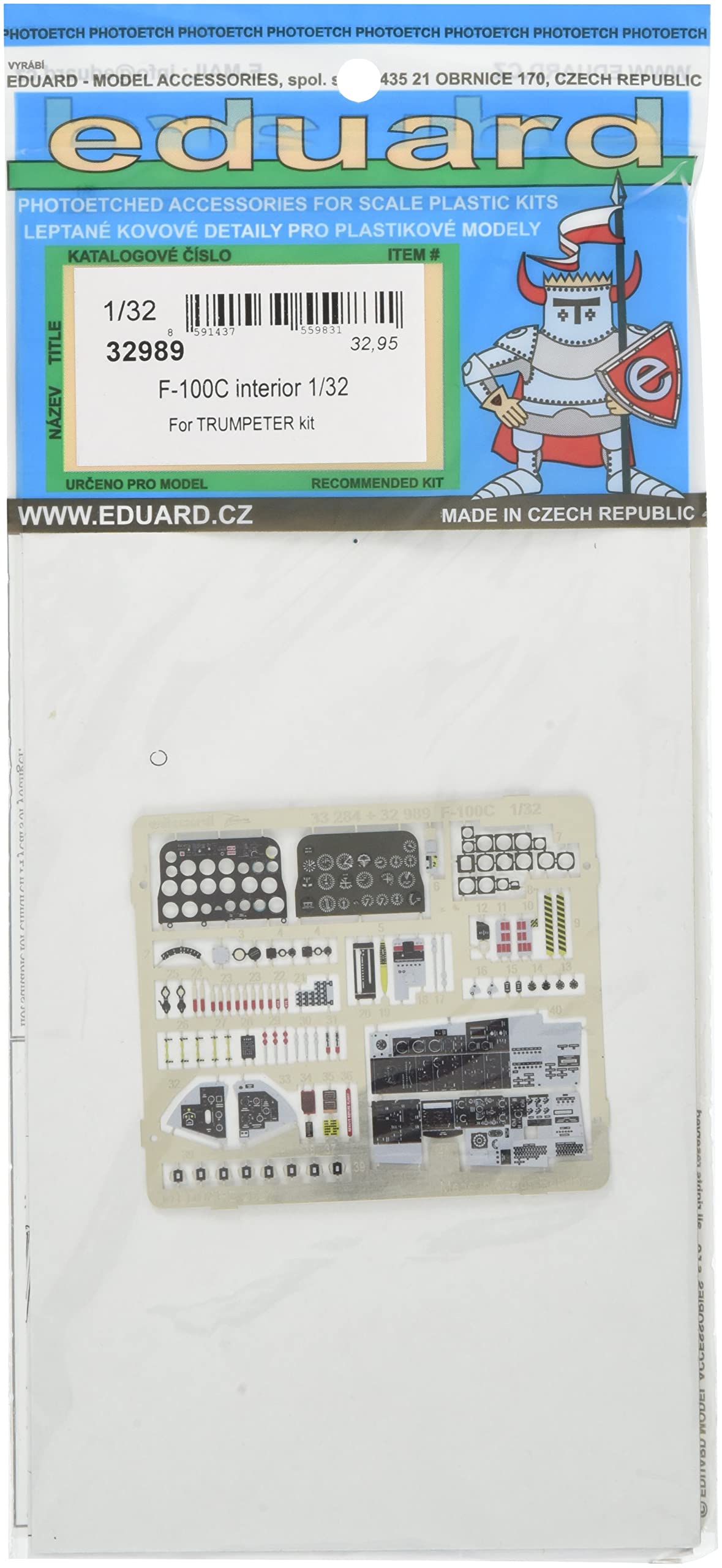 Eduard Photoetch 1:32 - F-100C interior (Trumpeter)