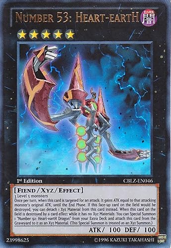 Amazon 遊戯王 英語版 Cblz En046 Number 53 Heart Earth ｎｏ ５３ 偽骸神 ｈｅａｒｔ ｅａｒｔｈ ウルトラレア 1st Edition トレカ 通販