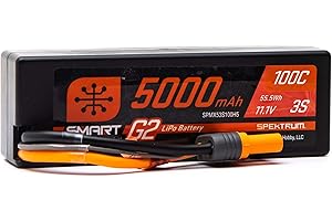 Spektrum 11.1V 5000mAh 3S 100C Smart G2 Hardcase LiPo Battery: IC5, SPMX53S100H5