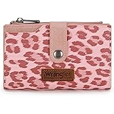 Wrangler Wallet for Women Bifold Card Holder with Zipper and ID Window