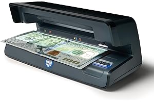 Safescan 70 UV Counterfeit Bill Detector, Small Footprint, Lightweight, Great for Bills, IDs, Credit Cards, Suits All Currencies, Powerful 9W UV Light, White Light, CE Certified, 3-Year Warranty