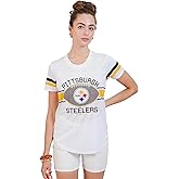Ultra Game Women's NFL Official Soft Mesh Varsity Stripe T-Shirt