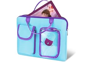 Annmore Carrying Bag for LEXiBOOK Educational and Bilingual Laptop, Blue/Purple
