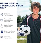 flintronic Football Goalkeeper Gloves Kids Size 6 White PU Latex Palm view 3