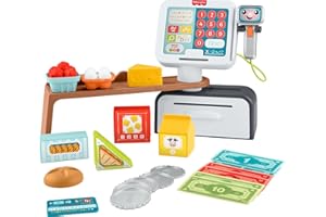 Fisher-Price Toddler Learning Toy Laugh & Learn Count & Shop Cash Register Play Store with 20 Pieces for Pretend Play Kids Ages 2+ Years