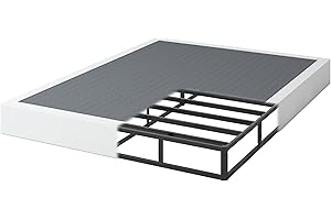 NHODIR Box Spring for Queen Bed, 7 inch Queen Size Box Spring Only, Strong Metal Frame Mattress Foundation, No Noise, Easy Assembly