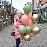 Isndare Sage Green Dusty Pink Balloons 35pc Confetti 12in Party Set view 8