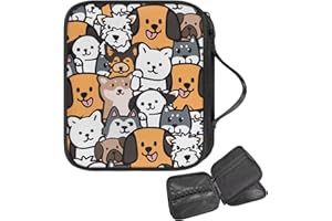 Fuojuvelie Crochet Hook Case Dog Crochet Accessories Zippered Knitting Needle Case for Various Knitting Accessories and Hooks Easy to Carry (Bag Only)