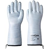 COOLJOB Heat Resistant Oven Gloves, Waterproof Liquid Silicone BBQ Grilling Gloves for Barbecue, Kitchen Cleaning, Baking, Blue, XL