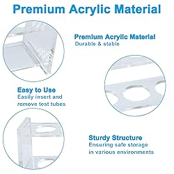 Verkelly Acrylic Test Tube Rack, 21mm Diameter Test