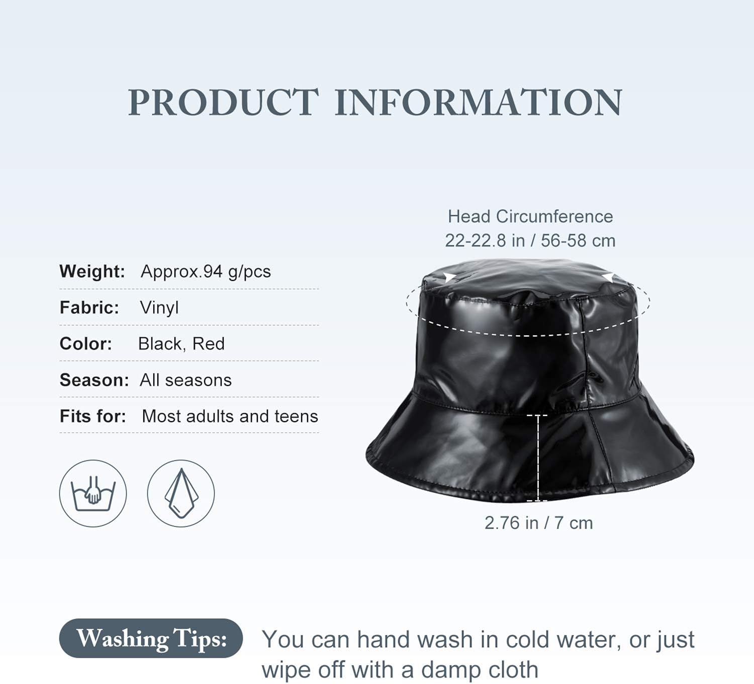 2 Pieces Rain Bucket Hats Women's Waterproof Wide Brim Bucket Cap Vinyl Rain Hat at  Women’s Clothing store