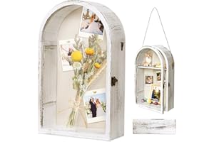 Dremisland Large Shadow Box Frame 10x16 Deep Shadow Boxes Display Case with Linen Back and Removable Shelves, Picture Frame M