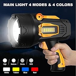 MIXILIN Rechargeable Spotlight 90,000 Lumens, Super
