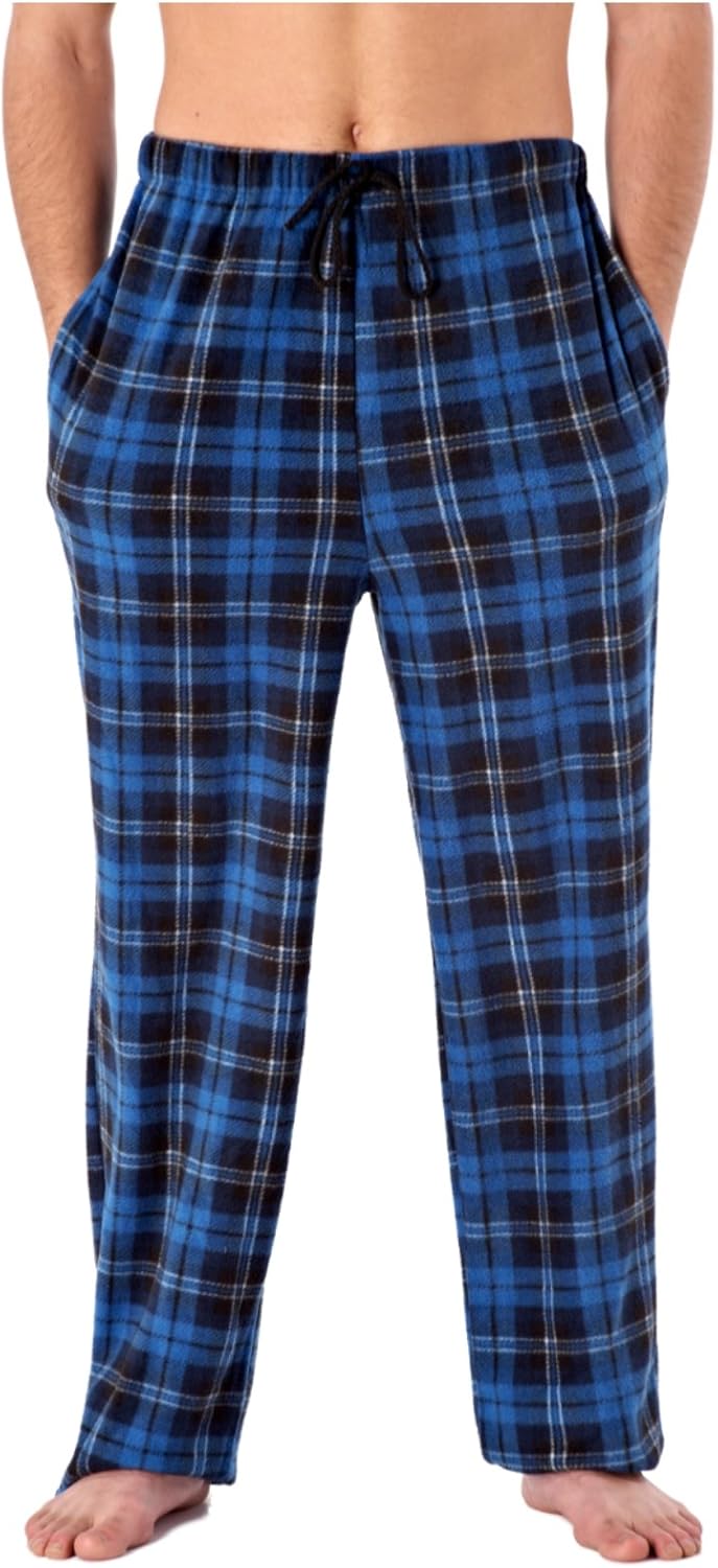Harvey James Men's Check Fleece Pyjamas Bottoms Amazon.co.uk Clothing