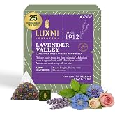 Luxmi Estates Lavender Valley Lavender Tea (25 Tea Bags) Low Caffeine Tea Bags, With Darjeeling Makaibari White Tea