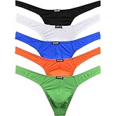 iKingsky Men's Thong Underwear Sexy Low Rise T-Back Under Panties