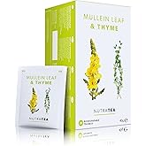 NutraTea - Mullein Leaf & Thyme Tea - Mullein Tea - Thyme Teabags For Lungs & Throat - 20 Individually Wrapped Bags - Herbal Infusion (1 Pack)