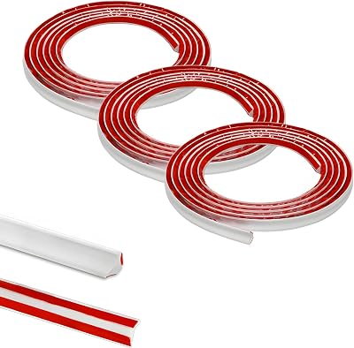 Zayejod PVC Quadrant Trim 15M 3 Rolls 12mmx6mm Self Adhesive Beading
