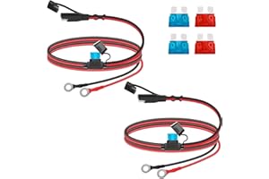 VRLLINKING SAE Extension Cable, Battery Tender Extension Cable for Motorcycle/Motorbike/Car/Solar Panel, 16AWG SAE Battery Connector 2FT, SAE Adapter (2PACK)