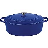 Cuisinart Chef's Classic Enameled Cast Iron Oval Covered Casserole (Cobalt, 7- Quart)