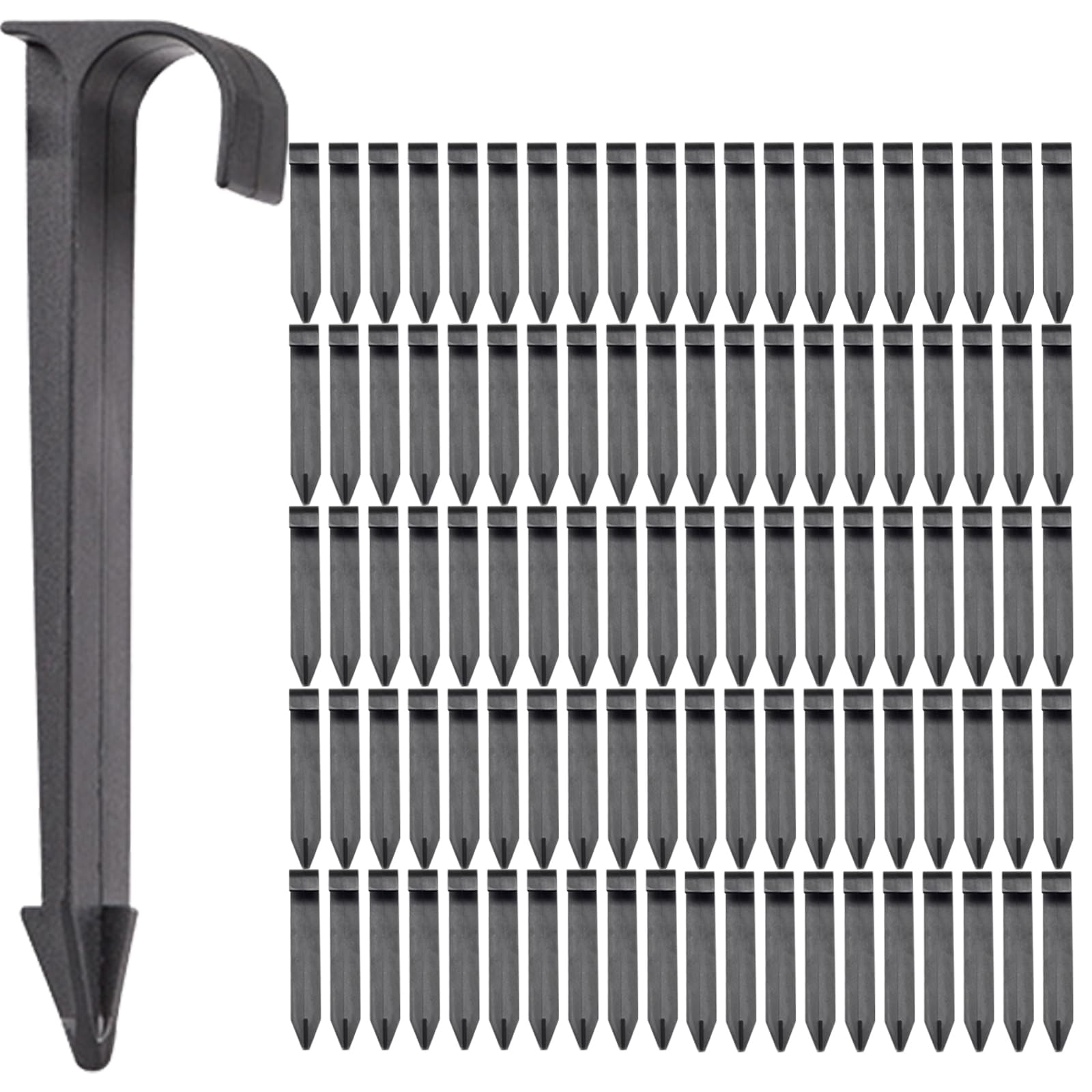 JVHLOV Pack of 50 Garden Hose Anchor Ground Spike Mounting Anchor, Ground Anchor, for Drip Hose Pearl Hose Plug-in Fork, for Drip Irrigation Line (100)