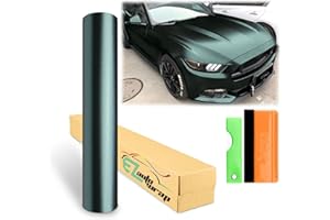 EZAUTO WRAP 12"x60" (1FTx5FT) Dark Green Matte Metallic Satin Pearl Vinyl Wrap Sticker Sheet Film Car Auto Vehicle DIY Decal Bubble Free Air Release Self Adhesive Peel and Stick Free Tool Kit