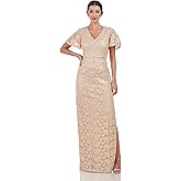 JS Collections Womens Paloma Vneck Column Gown