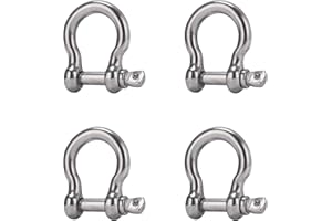 Screw Pin Anchor Shackle 5/16 Inch 8mm 304 Stainless Steel Heavy Duty 4pcs