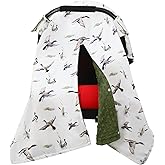 Honeydak Mallard Duck Car Seat Cover Baby Carseat Covers Minky Infant Nursing Canopy Breastfeeding Blankets Peekaboo Opening Mallard Duck Stroller Stuff for Newborn Baby Boy Girl, 27.5 x 39 Inch