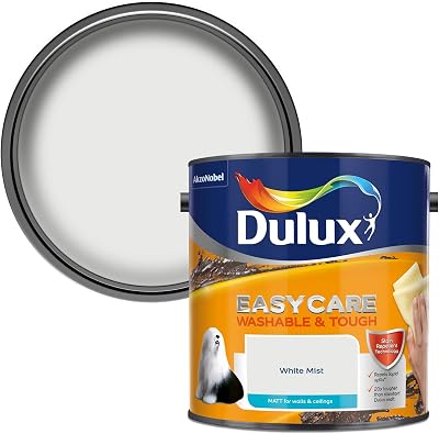 Dulux Easycare Washable Tough Matt Emulsion Paint Walls Ceilings White Mist 2.5L