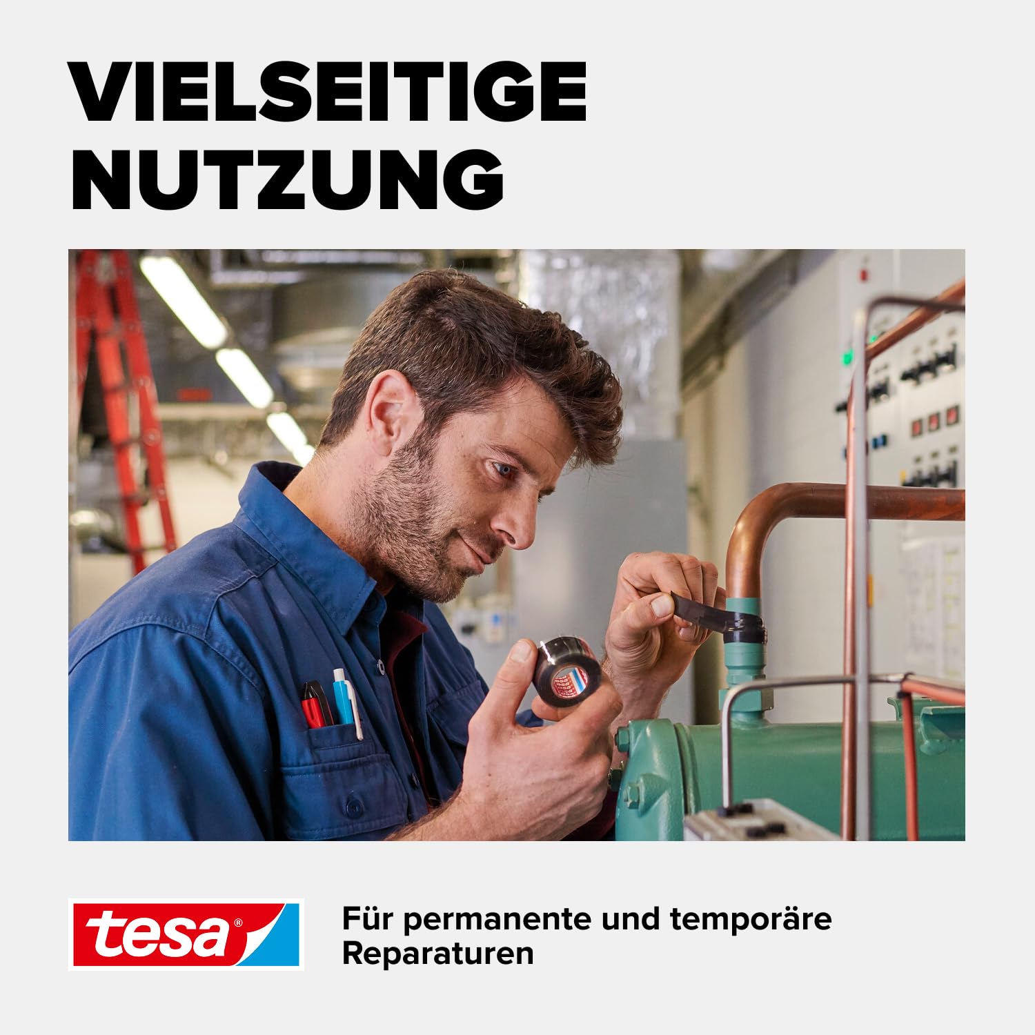 tesa extra Power Extreme Repair Reparaturband - Selbstverschweißendes Reparaturband aus Silikon zum Isolieren und Abdichten - 2,5 m - Transparent 5