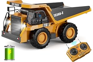 KIDMARKT 9-Channel Metal RC Wheel Loader - Remote Control Kids Construction Play Toys with Realistic Lights and Sound, 1:20 Scale, Tractor Toys for 3+ Boys, Perfect 2025 Grandkids Birthday Gift for Ages 3-12+