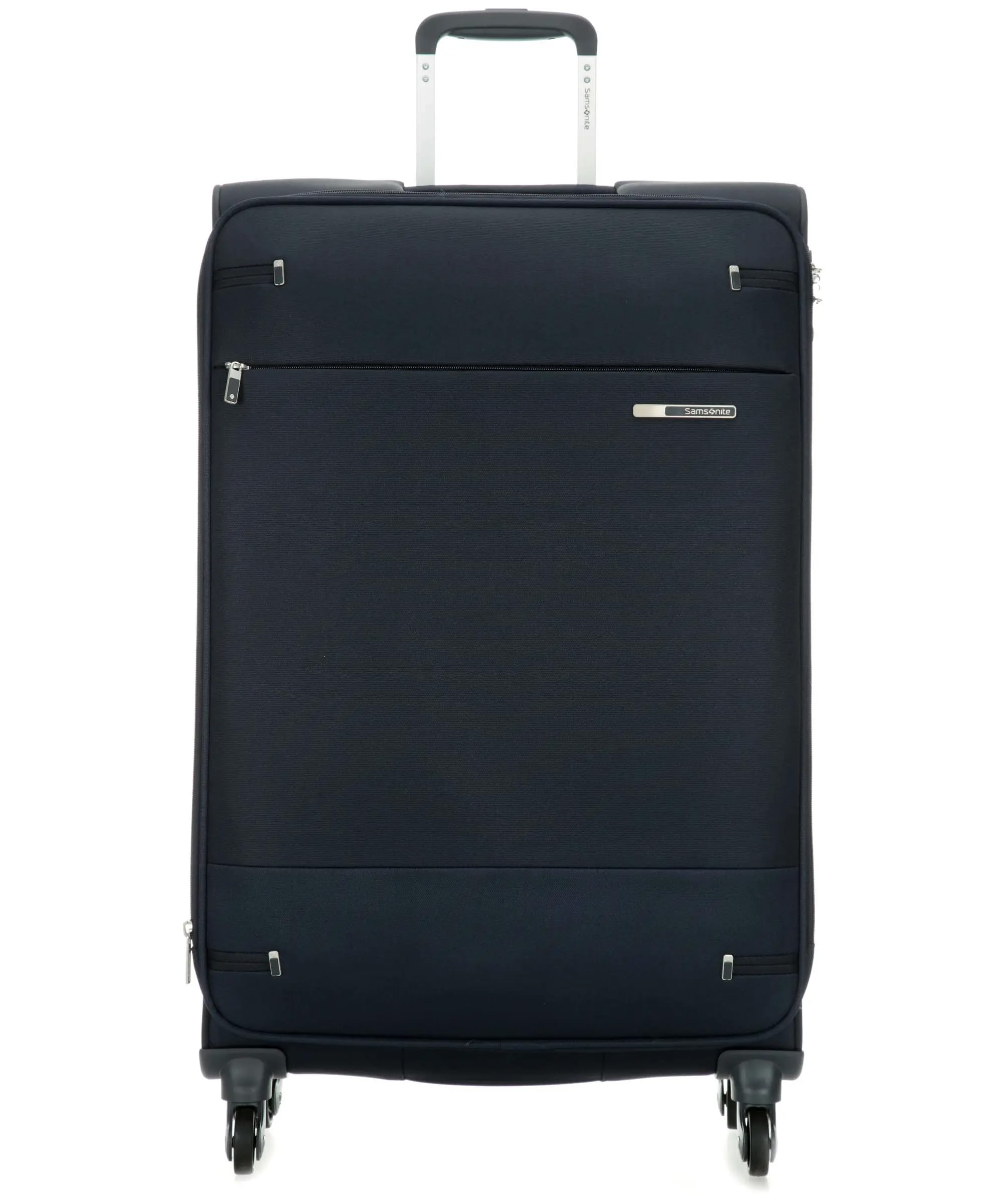 Samsonite Base Boost - Soft Luggage Suitcase 66 cm Medium Size, Trolley Case with 4 Wheels, TSA Lock, Lightweight & Expandable, 67.5 L, Navy Blue