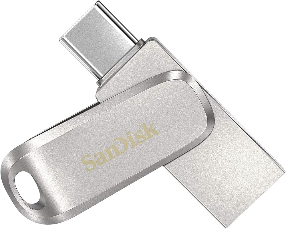 SanDisk Ultra Dual Drive Luxe 1TB USB-C USB-A 150MB/s USB 3.1 Gen 1 All Metal