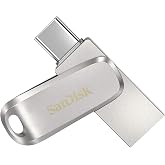SanDisk 128GB Ultra Dual Drive Luxe USB Type-C - SDDDC4-128G-G46, Black | USB Flash Drive, Reversible Connectors for USB-C Sm