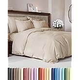 Duvet Cover King Size - Extra Soft King Size Duvet Cover - Lightweight, Breathable & Cozy - Easy Care & Fade Free with Zipper Closures & Ties - 104" x 90" Inches - (Wheat) Comforter Not Included